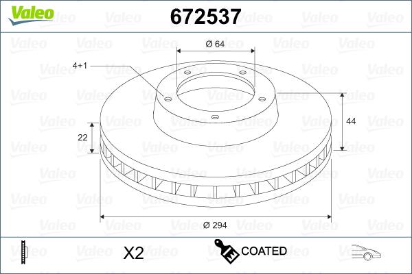 Valeo 672537 - Əyləc Diski furqanavto.az