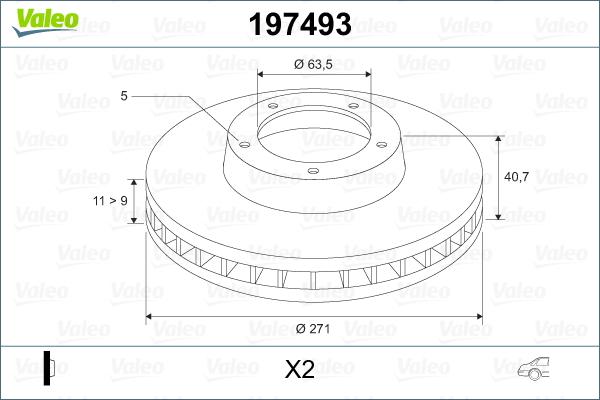 Valeo 197493 - Əyləc Diski furqanavto.az