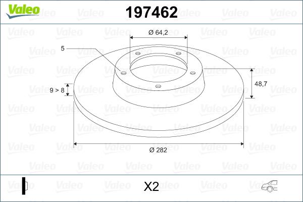 Valeo 197462 - Əyləc Diski furqanavto.az