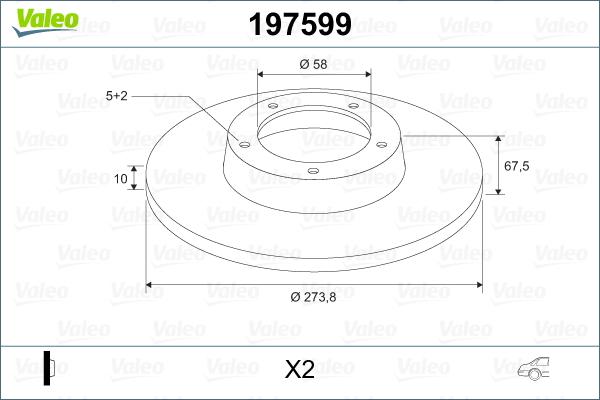 Valeo 197599 - Əyləc Diski furqanavto.az