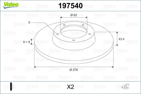 Valeo 197540 - Əyləc Diski furqanavto.az