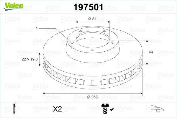 Valeo 197501 - Əyləc Diski furqanavto.az