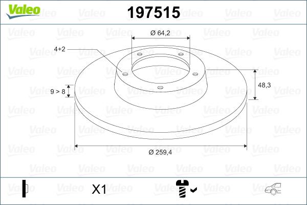 Valeo 197515 - Əyləc Diski furqanavto.az