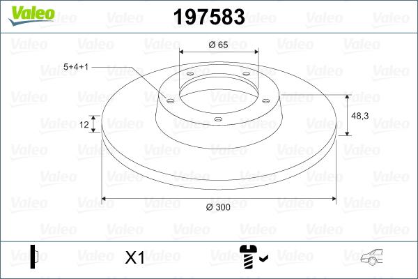 Valeo 197583 - Əyləc Diski furqanavto.az