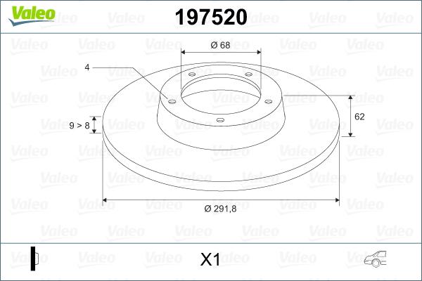 Valeo 197520 - Əyləc Diski furqanavto.az