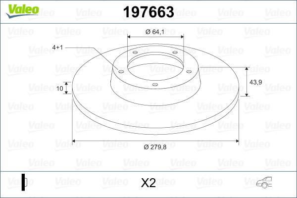 Valeo 197663 - Əyləc Diski furqanavto.az