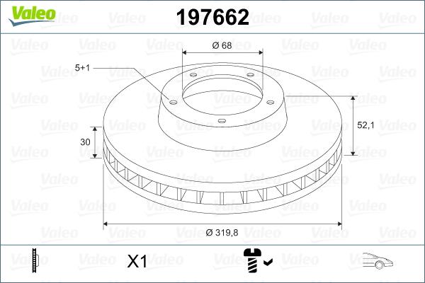 Valeo 197662 - Əyləc Diski furqanavto.az