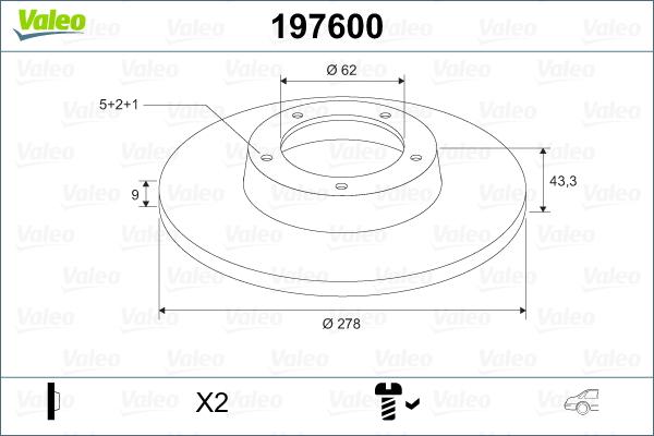 Valeo 197600 - Əyləc Diski furqanavto.az