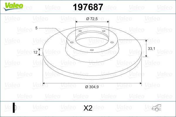 Valeo 197687 - Əyləc Diski furqanavto.az