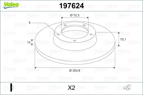 Valeo 197624 - Əyləc Diski furqanavto.az