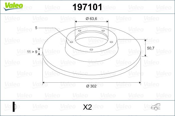 Valeo 197101 - Əyləc Diski furqanavto.az