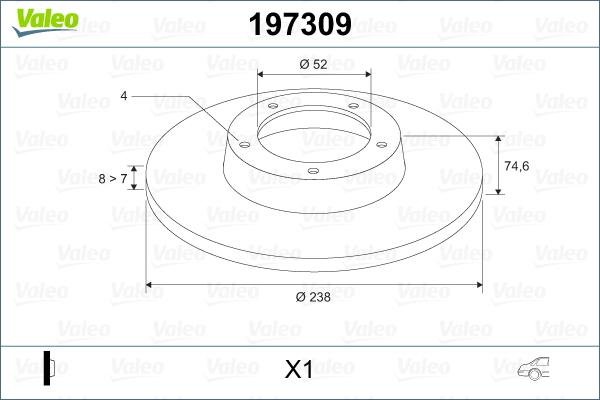 Valeo 197309 - Əyləc Diski furqanavto.az