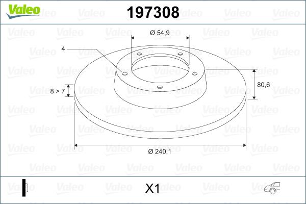 Valeo 197308 - Əyləc Diski furqanavto.az