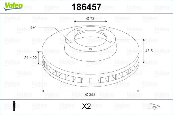 Valeo 186457 - Əyləc Diski furqanavto.az