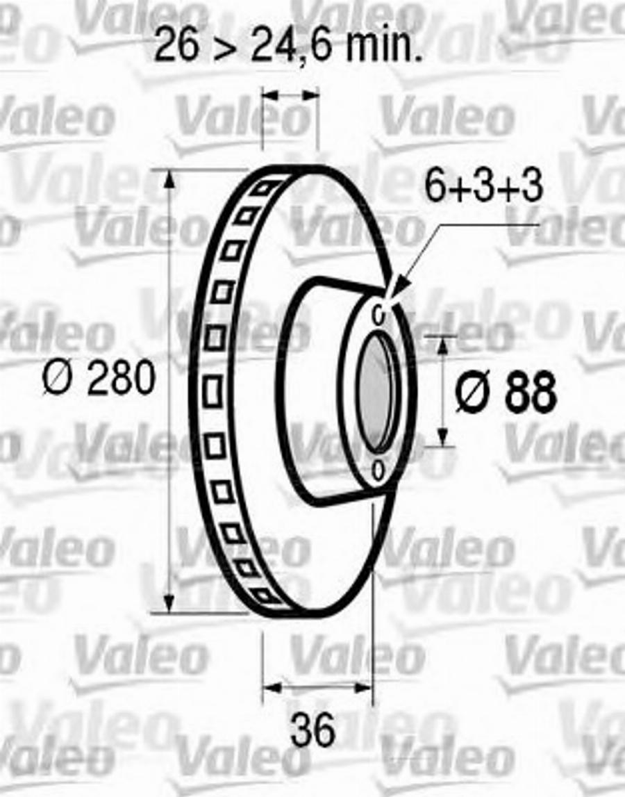 Valeo 186584 - Əyləc Diski furqanavto.az