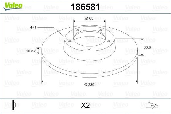 Valeo 186581 - Əyləc Diski furqanavto.az