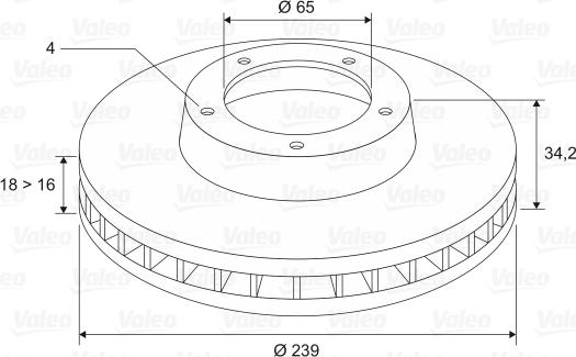 Valeo 186523 - Əyləc Diski furqanavto.az