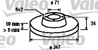 Valeo 186199 - Əyləc Diski furqanavto.az