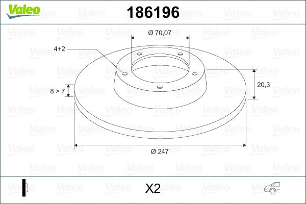 Valeo 186196 - Əyləc Diski furqanavto.az