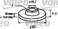 Valeo 186152 - Əyləc Diski furqanavto.az