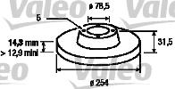 Valeo 186168 - Əyləc Diski furqanavto.az