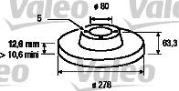 Valeo 186180 - Əyləc Diski furqanavto.az