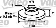 Valeo 186136 - Əyləc Diski furqanavto.az