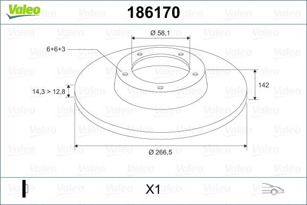 Valeo 186170 - Əyləc Diski furqanavto.az