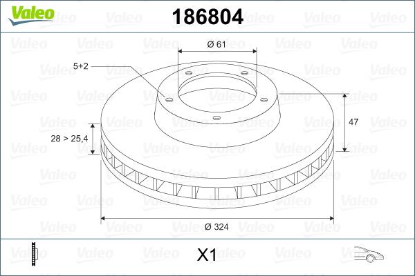 Valeo 186804 - Əyləc Diski furqanavto.az