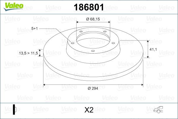 Valeo 186801 - Əyləc Diski furqanavto.az