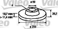 Valeo 186257 - Əyləc Diski furqanavto.az