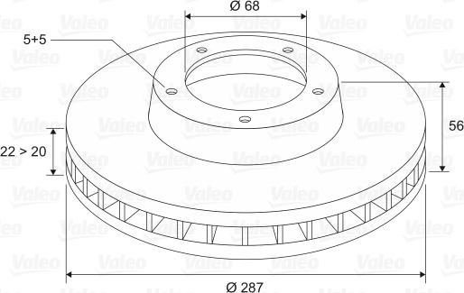 Valeo 186264 - Əyləc Diski furqanavto.az