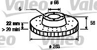 Valeo 186263 - Əyləc Diski furqanavto.az