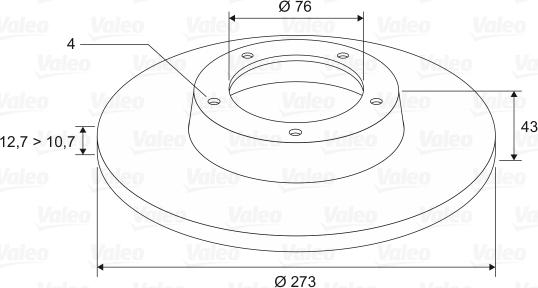 Valeo 186202 - Əyləc Diski furqanavto.az