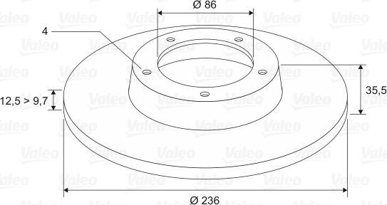 Valeo 186742 - Əyləc Diski furqanavto.az