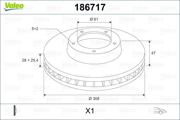 Valeo 186717 - Əyləc Diski furqanavto.az