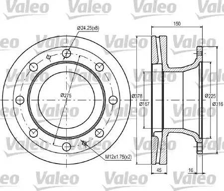 Valeo 187098 - Əyləc Diski furqanavto.az