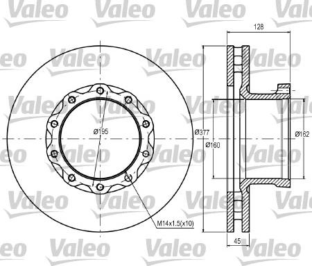 Valeo 187049 - Əyləc Diski furqanavto.az