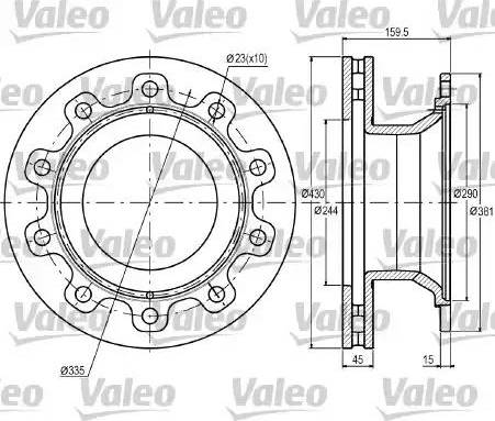 Valeo 187057 - Əyləc Diski furqanavto.az