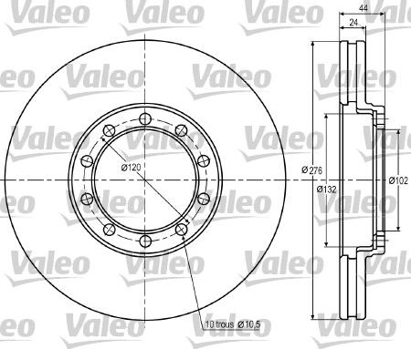 Valeo 187019 - Əyləc Diski furqanavto.az