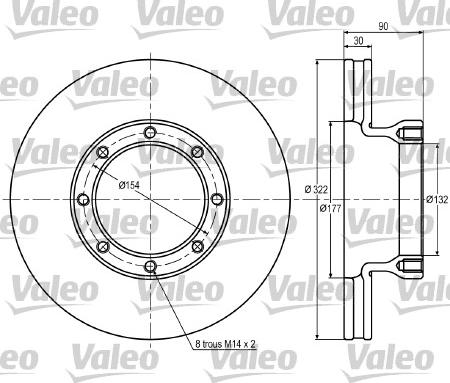 Valeo 187027 - Əyləc Diski furqanavto.az