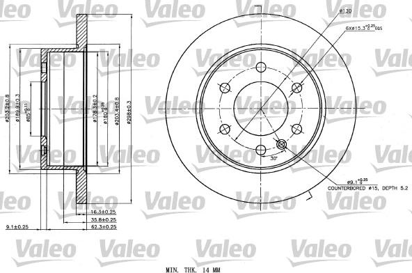 Valeo 187142 - Əyləc Diski furqanavto.az