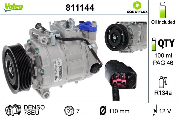 Valeo 811144 - Kompressor, kondisioner furqanavto.az