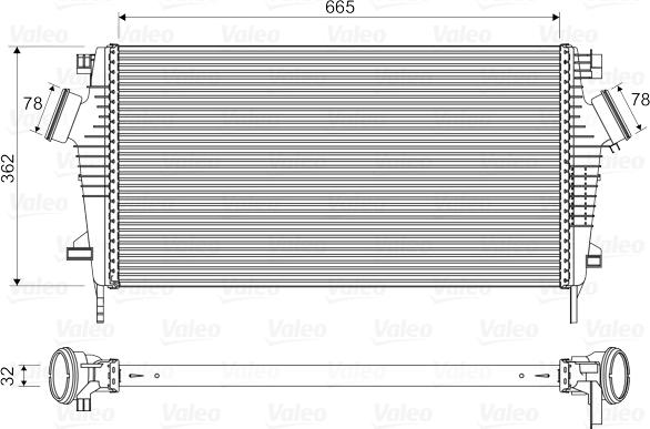 Valeo 818603 - Intercooler, şarj cihazı furqanavto.az