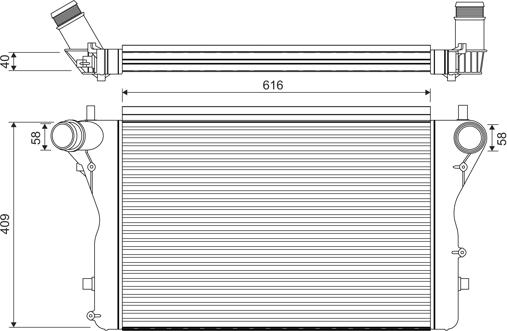 Valeo 818391 - Intercooler, şarj cihazı furqanavto.az