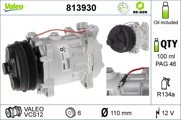 Valeo 813930 - Kompressor, kondisioner furqanavto.az