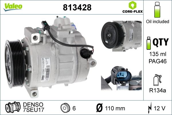 Valeo 813428 - Kompressor, kondisioner furqanavto.az