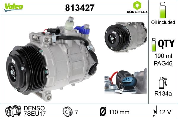 Valeo 813427 - Kompressor, kondisioner furqanavto.az