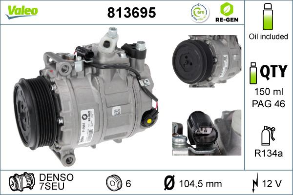 Valeo 813695 - Kompressor, kondisioner furqanavto.az