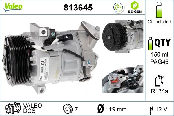 Valeo 813645 - Kompressor, kondisioner furqanavto.az